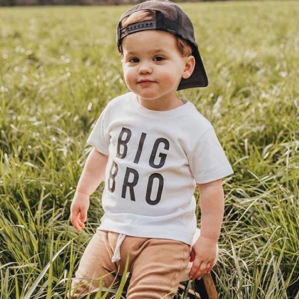 BIG BRO | Blush Lotus Baby Toddler Organic Graphic Tee